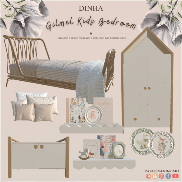 Alpha Gilmel Kids Bedroom by dinhagamer - The Sims 4 Custom Content