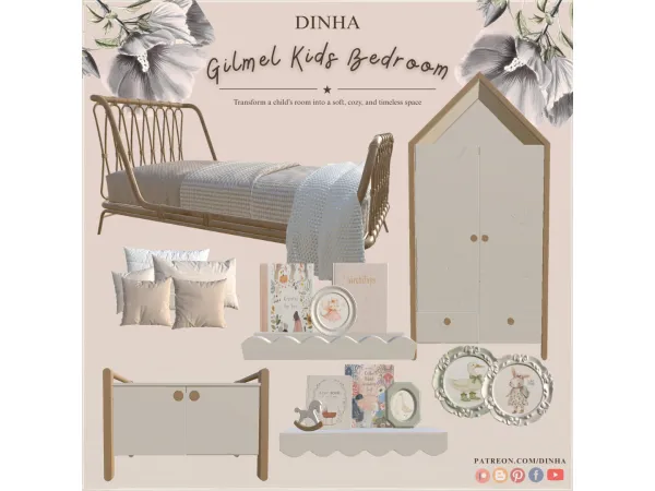Alpha Gilmel Kids Bedroom - The Sims 4 Custom Content