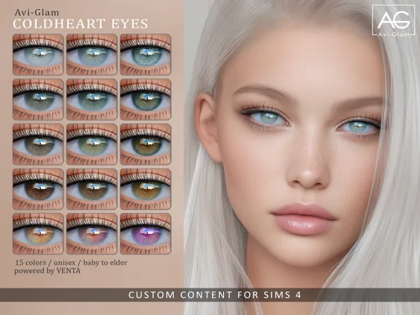Alpha Coldheart Eyes avi glam - The Sims 4 Custom Content