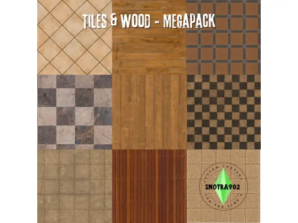 Mix Tiles Wood Megapack by Snotra902 - The Sims 4 Custom Content