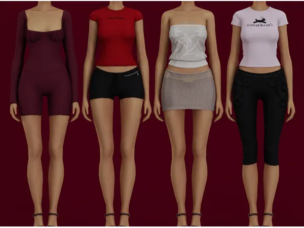 Alpha tankair collection by delicious things - The Sims 4 Custom Content