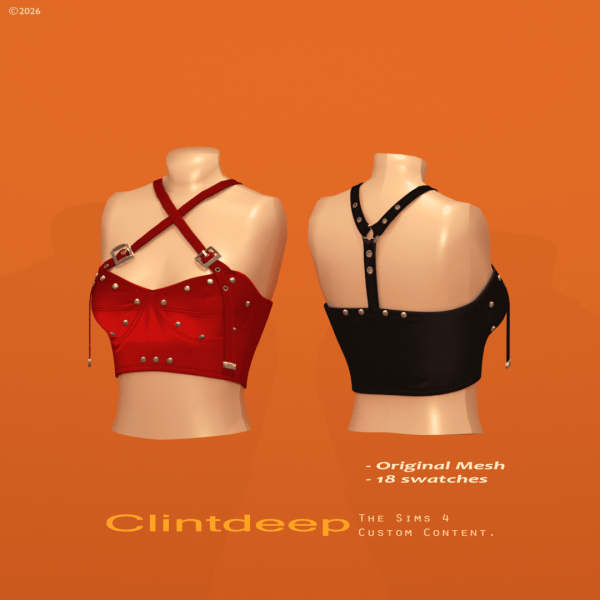 Alpha Clintdeep Tiffany Bustier by clintdeep - The Sims 4 Custom Content