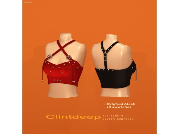 Alpha Clintdeep Tiffany Bustier - The Sims 4 Custom Content