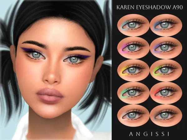 Alpha Karen Eyeshadow A90 by ANGISSI - The Sims 4 Custom Content