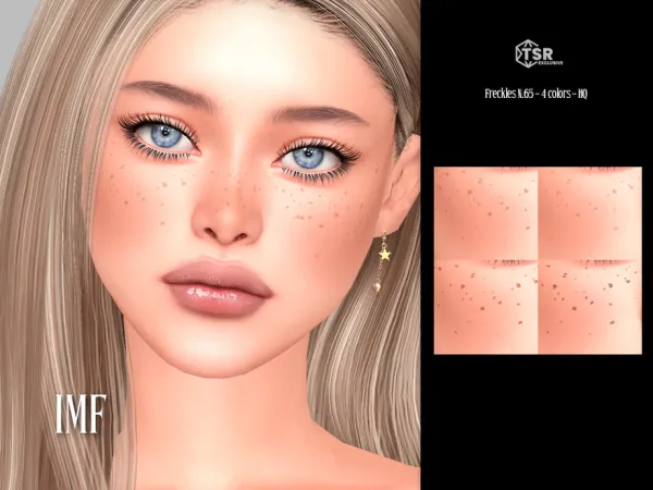 Alpha IMF Freckles N65 by IzzieMcFire - The Sims 4 Custom Content