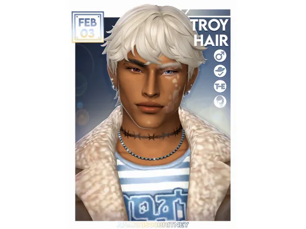 Sims 4 Troy Hair by aharris00britney