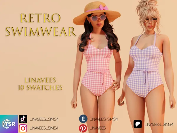 CHARLI - RETRO SWIMWEAR by linavees
