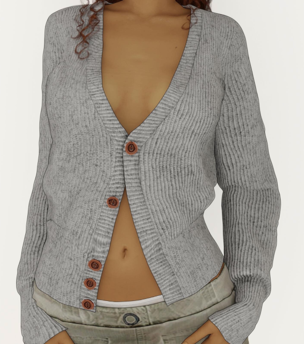 Alpha bella knit cardigan by simsfinds - The Sims 4 Custom Content