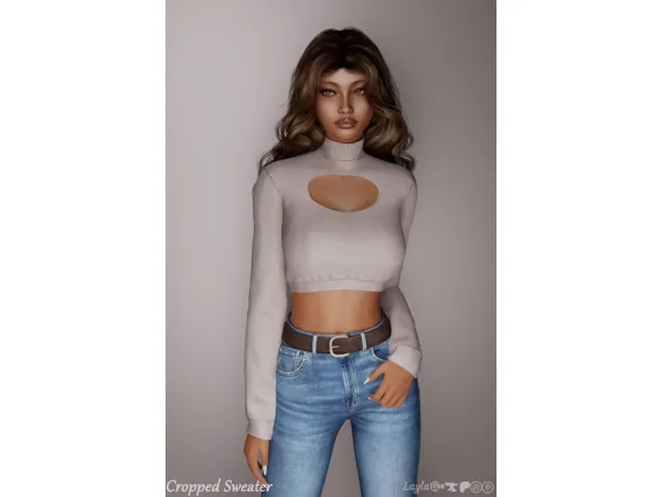 Sims 4 curseforge - Sweet&Cozy Set - Cropped Sweater