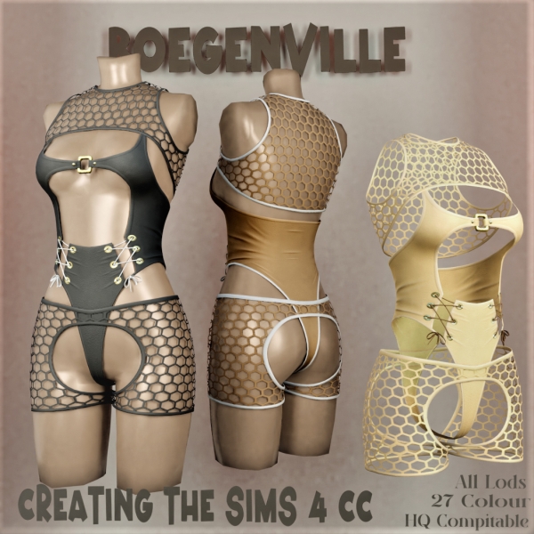 Alpha Boe_Amanda Lingerie Set by boegenville - The Sims 4 Custom Content