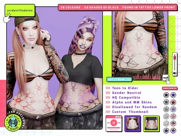 Sims 4 Fade Away Tattoo