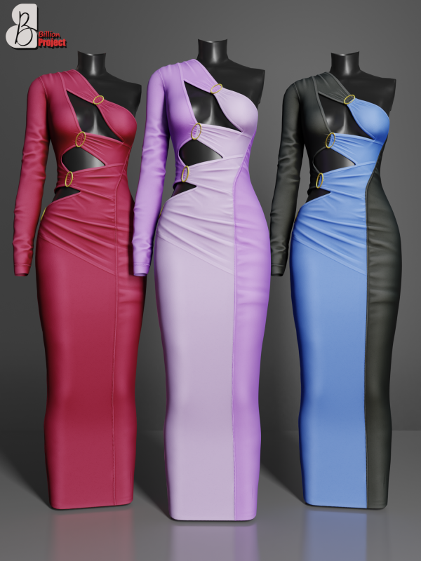 Alpha BillionProject Shakira Long Dress by billion_project666 - The Sims 4 Custom Content