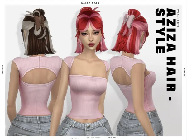 Aziza Medium Half Up Bun Hairstyle by Leah_Lillith