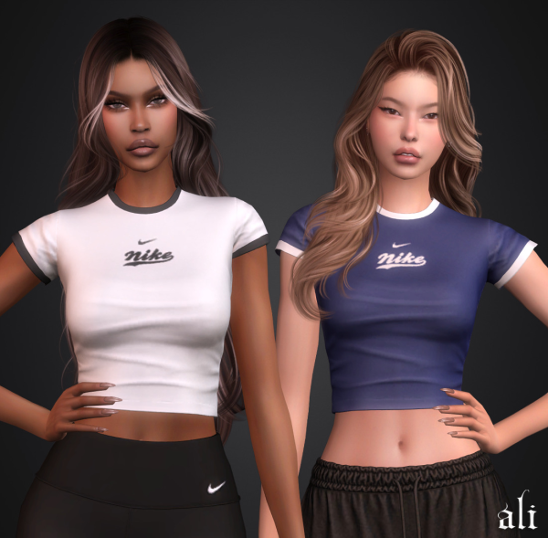 Alpha NIKE top v1 JAN2026 by simsfinds - The Sims 4 Custom Content