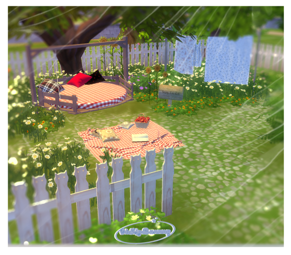 Alpha Cottage Garden Set by ohmybunnny2 - The Sims 4 Custom Content
