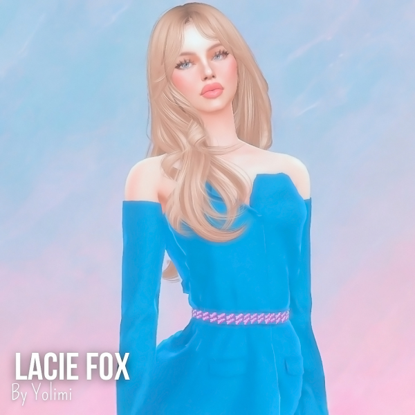 Alpha Lacie Fox Blue Glow Edition by yolimi - The Sims 4 Custom Content