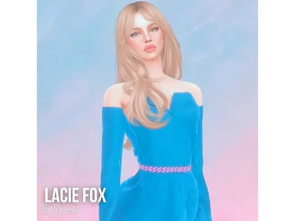 Sims 4 💙 Lacie Fox u2014 Blue Glow Edition