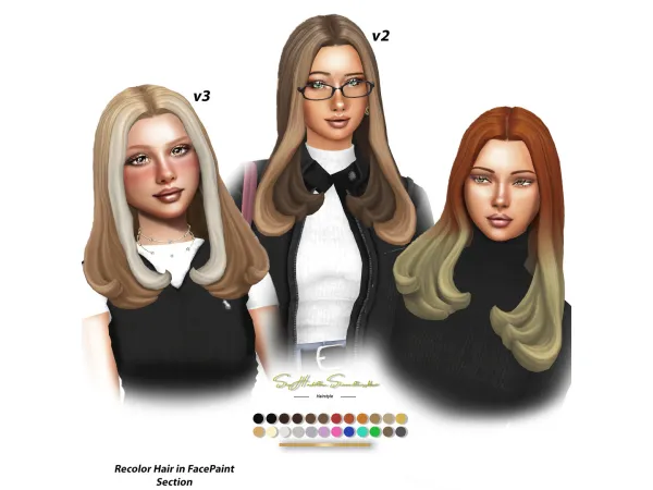 Sims 4 Julia Hairstyle by sehablasimlish