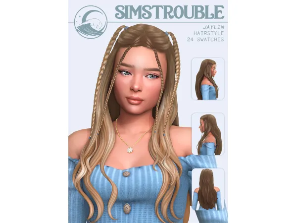 Sims 4 Jaylin Hairstyle Set by simstrouble