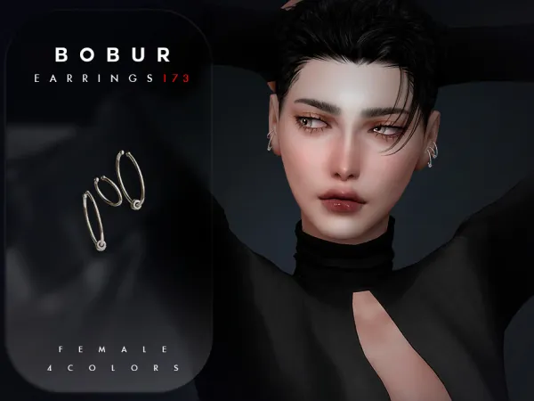 Alpha Cuff Earrings - The Sims 4 Custom Content