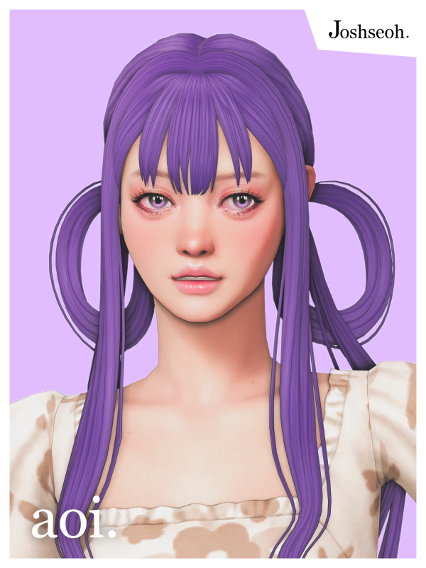 Maxis Match Aoi Hair by simsfinds - The Sims 4 Custom Content