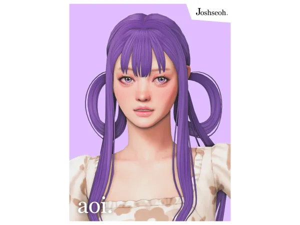 Sims 4 Aoi Hair by jo_se_oh