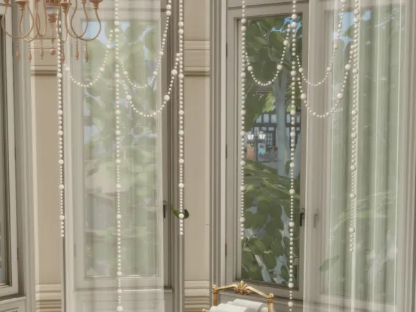 Mix pearl curtain by nrdhs - The Sims 4 Custom Content