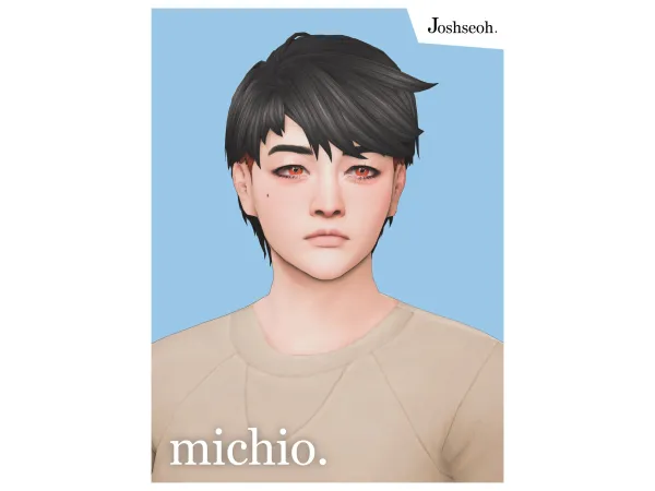 Sims 4 Michio Hair by jo_se_oh