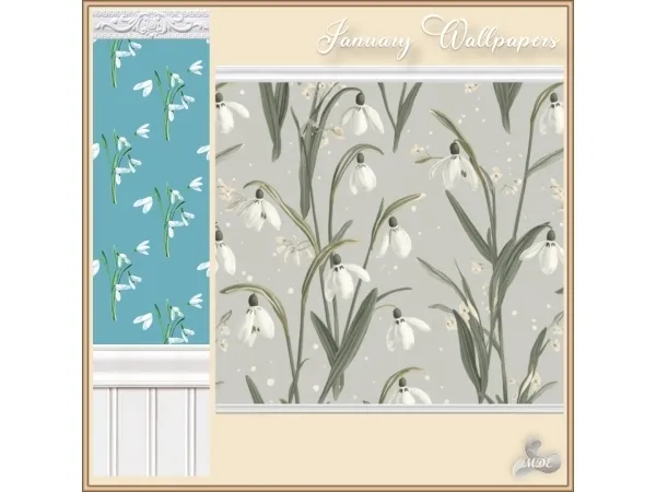 Maxis Match Cozy January Wallpapers - The Sims 4 Custom Content