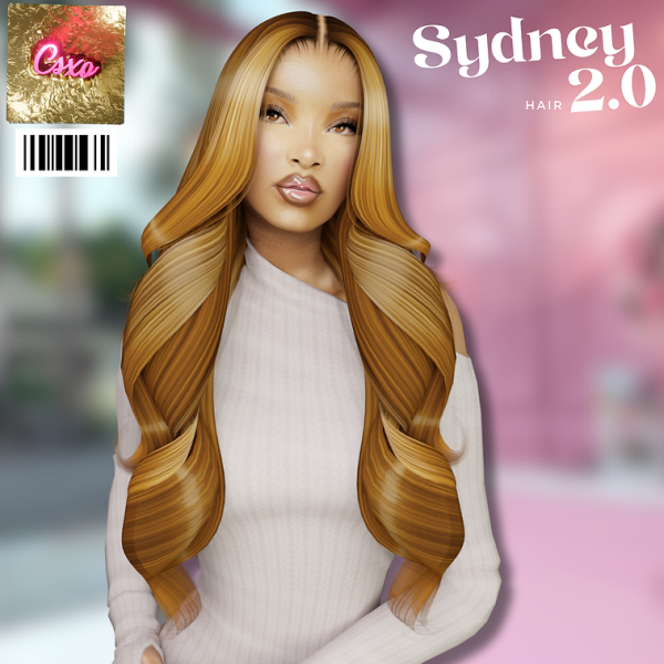 Alpha Sydney Hair 20 by simsfinds - The Sims 4 Custom Content