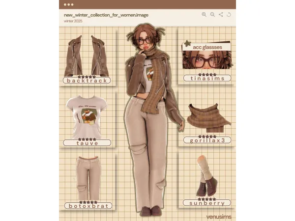 Mix winter lookbook 15 by venvsims - The Sims 4 Custom Content