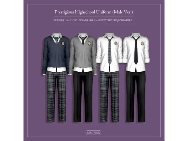 [RIMINGS] Prestigious Highschool Uniform _Male Ver.