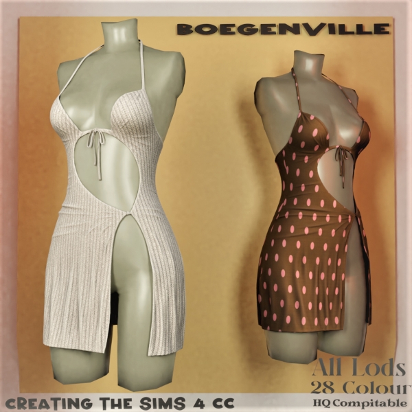Alpha Boe_BrieLLa Sexy Dress by boegenville - The Sims 4 Custom Content