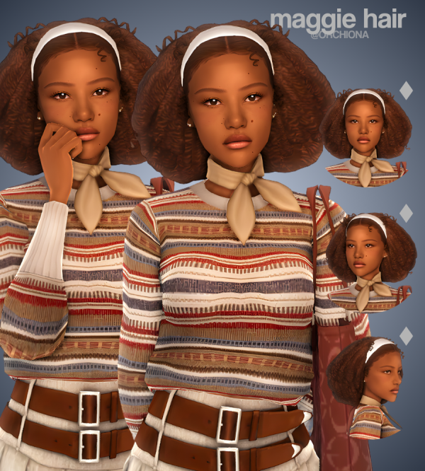 Maxis Match maggie hair by simsfinds - The Sims 4 Custom Content