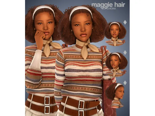 Maxis Match maggie hair by orchiona_ - The Sims 4 Custom Content