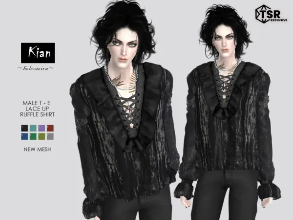 Alpha KIAN Male Shirt by Helsoseira - The Sims 4 Custom Content