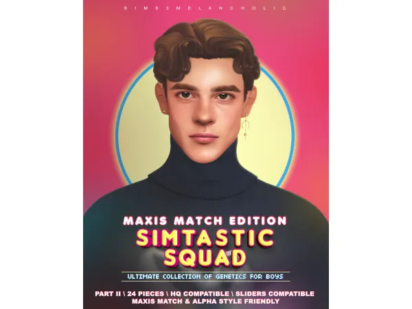 PART ll:  Simtastic Squad - Ultimate collection of genetics for boys by sims3melancholic