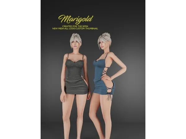 Sims 4 MARIGOLD TS4_VICKY DRESS