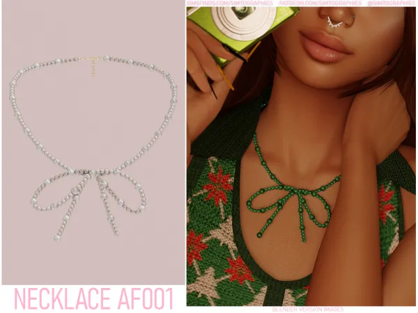 Alpha Necklace AF001 - The Sims 4 Custom Content