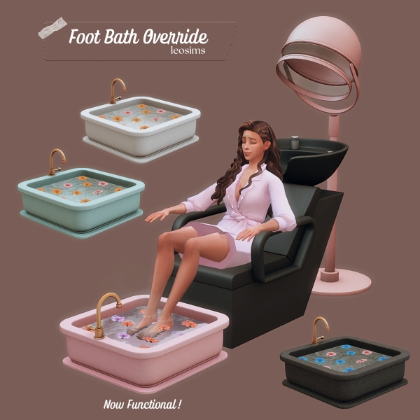 Mix Foot Bath Override by leosims4cc - The Sims 4 Custom Content