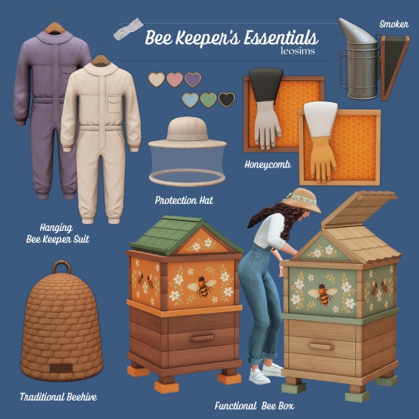 Mix Beekeeper Essentials by leosims4cc - The Sims 4 Custom Content