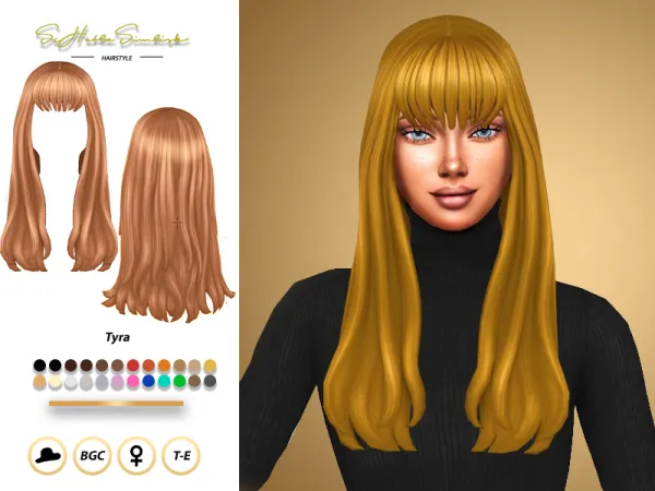 Sims 4 Tyra Hairstyle by sehablasimlish