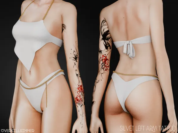Mix Silvet left arm tattoos - The Sims 4 Custom Content