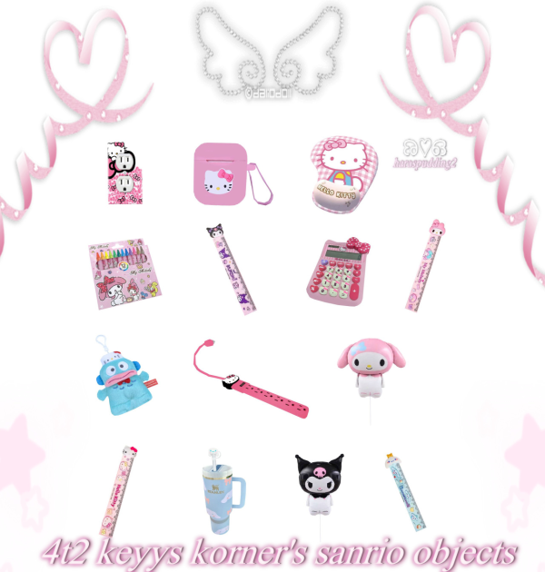 4t2 keyy's korner's sanrio objects by simsfinds - The Sims 2 Custom Content