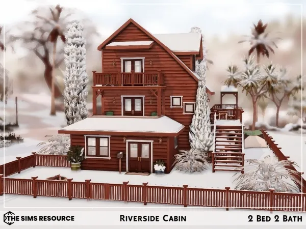 Maxis Match Riverside Cabin - The Sims 4 Custom Content