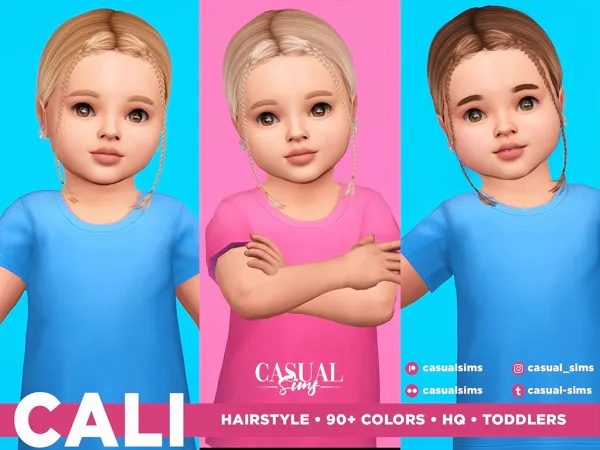 Alpha Cali Hairstyle TODDLERS - The Sims 4 Custom Content