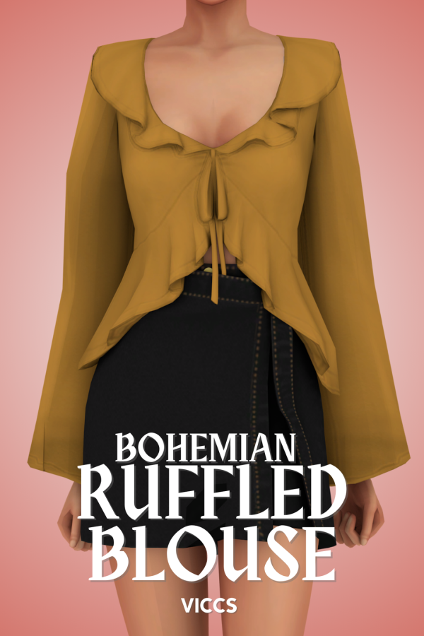 Mix VICCS_BOHEMIAN BLOUSE (TEEN ELDER) by viccs - The Sims 4 Custom Content
