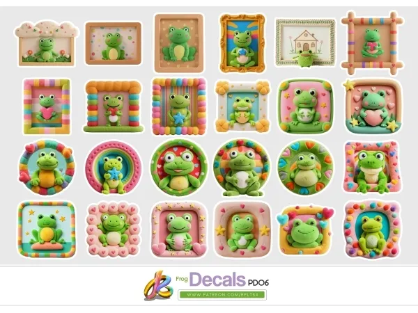 Alpha Frog Decals PD06 - The Sims 4 Custom Content