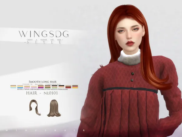 Sims 4 WINGS-NL0101-Smooth long hair by wingssims