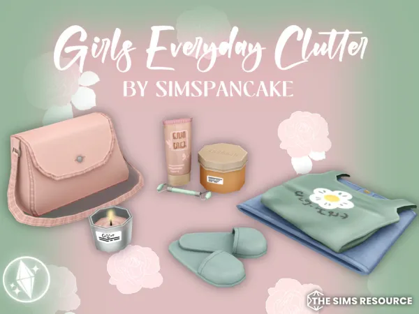 Maxis Match Girls Everyday Clutter (5 Items) by simspancake_cc - The Sims 4 Custom Content